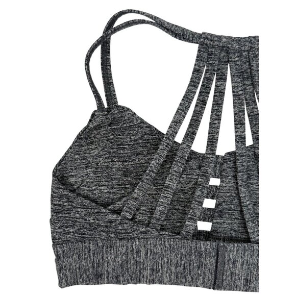 Victorias Secret PINK Strappy Back Gray Athletic Athleisure Sports Bra Ultimate - Picture 7 of 10